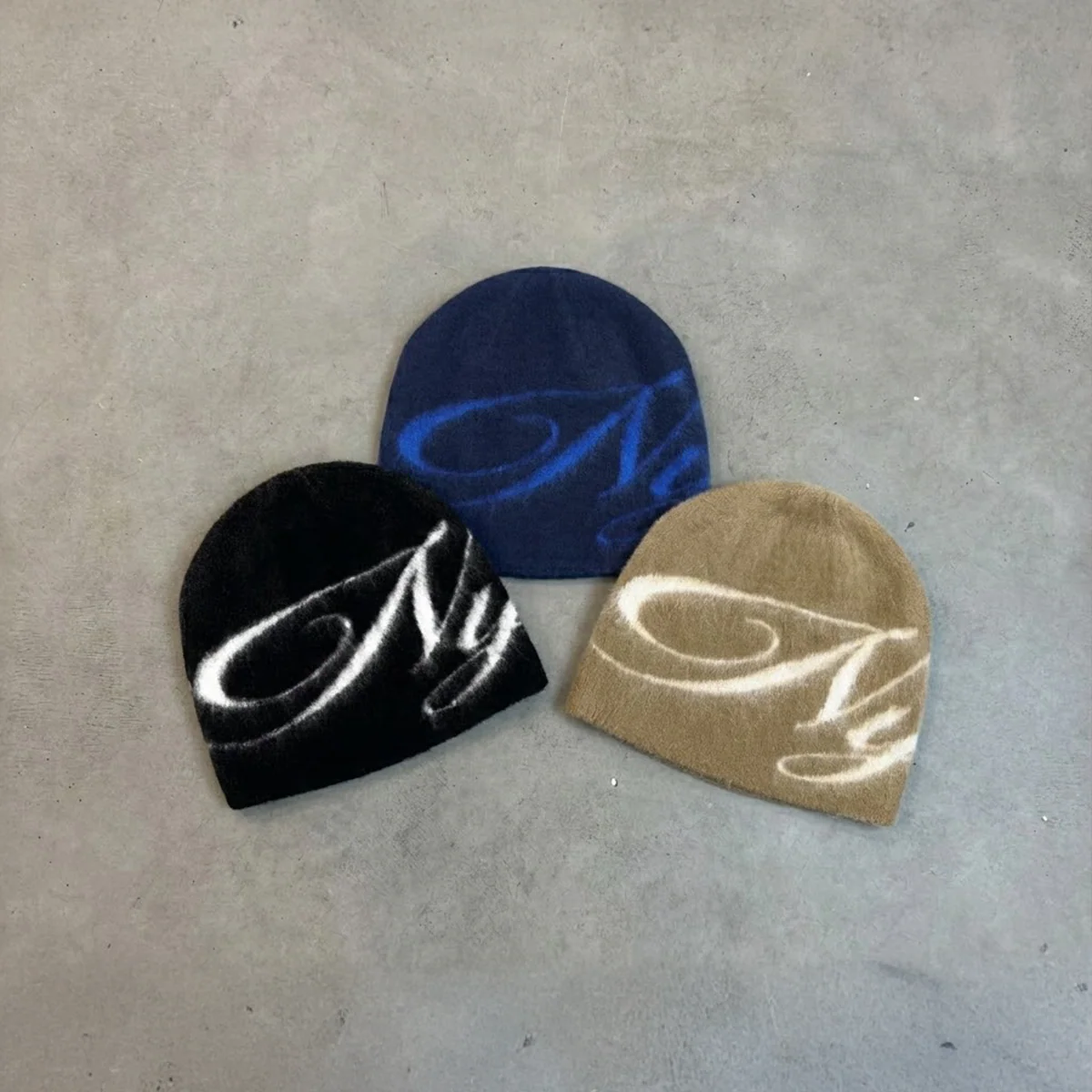 Mohair NY "Felicity" Beanie Navy - Image 2